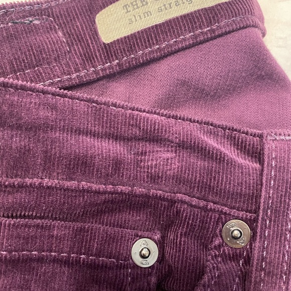 AG Stevie Purple corduroy Pants sz 26 - Picture 3 of 6